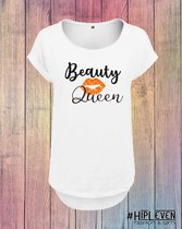 Shirt met lange rug "Beauty Queen" / L (40)