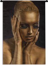 Tapisserie - Femme toute dorée - 120x180 cm - Tapisserie murale