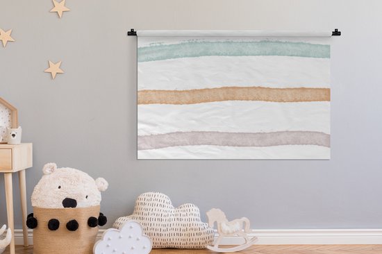 Tapisserie - Tapisserie - Ligne - Pastel - Arc-en-ciel - Motifs - 150x100 cm - Tapisserie