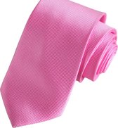 Fako Fashion® - Stropdas - Fijne Ruit - Satijn - 8cm - 145cm - Roze