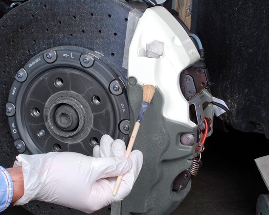 Kit peinture étrier de frein Foliatec - Orange fluo - 4 composants