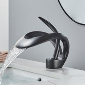 Innovatief Design Kraan - Mat Zwart - Wastafelkraan - Badkamer - Toilet - Keuken - Warm en Koud Water - Extra Brede Water Straal