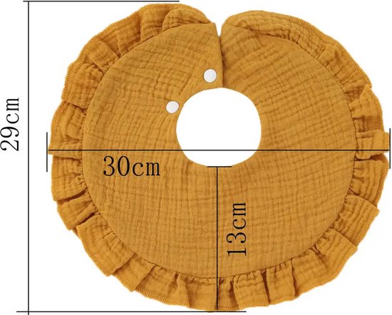 5 Stuks - Hydrofiele Ronde Slabbetjes Volant - Vanaf 1 jaar van Little Dutch — afbeelding 4