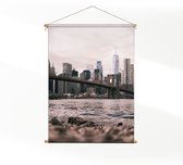 Textielposter Brooklyn Bridge New York M (55 X 40 CM) - Wandkleed - Wanddoek - Wanddecoratie