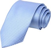Fako Fashion® - Cravate - Diamant - Satin - 8cm - 145cm - Bleu clair