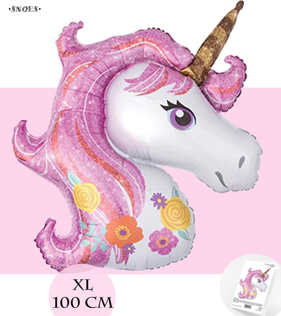 Eenhoorn Helium Ballon XXL - Pony Bloom - Snoes - Verjaardag Paardenmeisjes - Unicorn