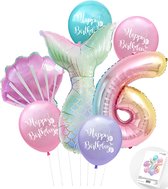 Ballon numéro 6 - Sirène - Sirène - Sirène - Forfait Ballons - Fête d'enfants - Ballons à l'hélium - Snoes