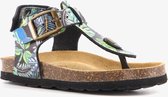 Groot leren kinder sandalen met teenbandje print - Groen - Maat 25