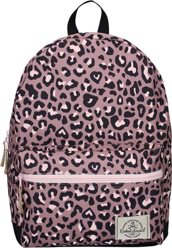 Milky Kiss Jungle Vibes Rugzak - Schooltas meisje - Roze - Panterprint