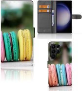 GSM Hoesje Geschikt voor Samsung Galaxy S23 Ultra Flipcover Maken Macarons