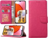 Coque Samsung Galaxy A14 - Bookcase avec porte-cartes - Rose