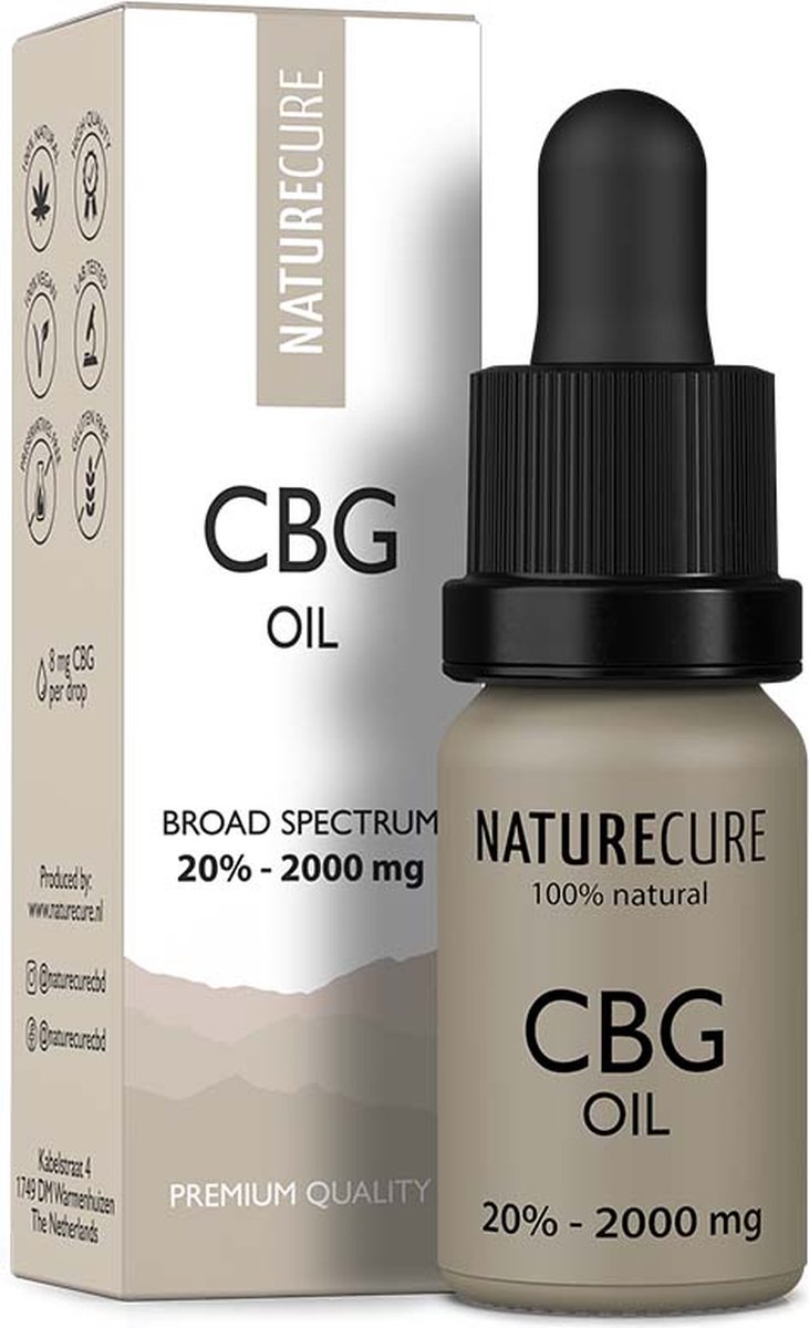 Goedkoopste Nature Cure CBG-olie 20 - 2000 mg- Broad Spectrum 10 ml