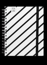 Pepa lani notebook / notitieboek spiraal A5 Black&White - stripes FSC