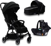 Hamilton by Yoop 3 in 1 Kinderwagen – X1 Plus Stroller + Bassinet Reiswieg + Zeno Plus Autostoel – MagicFold™ Technologie – Zwart