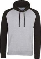 Classic Hoodie met capuchon 'Baseball' Heather Grey/Black - S