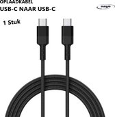 USB-C naar USB-C oplaadkabel - Zwart - Opladen voor alle Type-C toestellen - 1 Meter - Geschikt voor Samsung