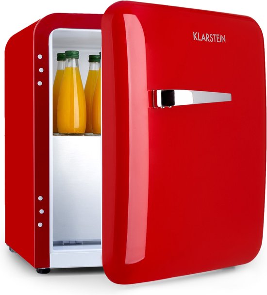Klarstein Audrey - Retrolook mini-koelkast - rood | bol.com