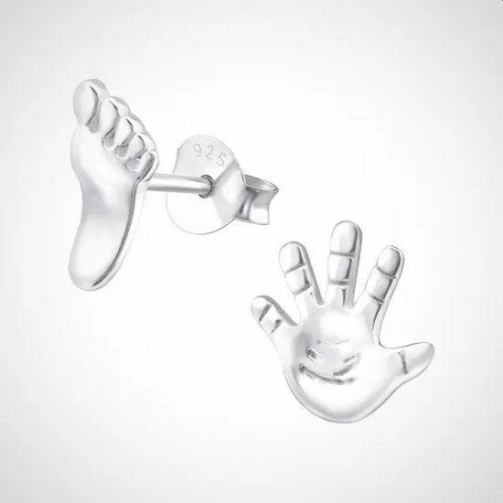 silvercity - kinderoorbellen - zilver - hand en voet