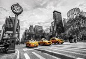 Fotobehang - Vlies Behang - Gele Taxi's in New York - 368 x 254 cm