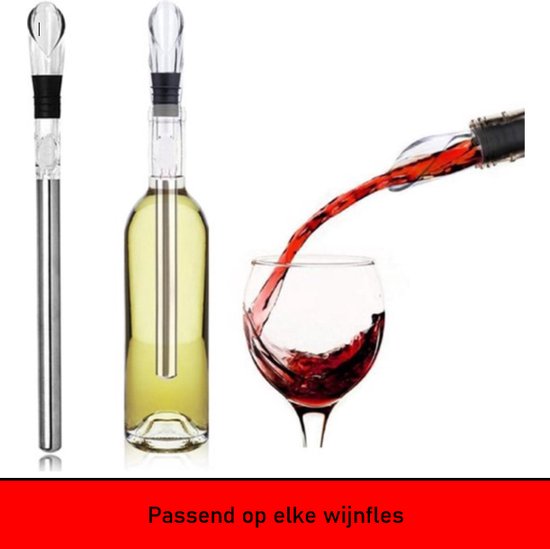 Wijnschenker - Wijnkoeler Stick - Wijn Koeler Staaf - Wijn Fles Koeler - Wijn accessoires