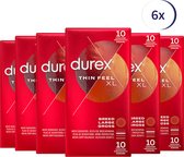 Durex Préservatifsf Thin Feel XL 10pcs x 6