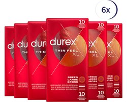 Durex Condooms Thin Feel XL 10st - 6 Stuks - Voordeelverpakking