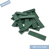 TQ4U Stelplaatje - Uitvulplaatje - Beglazingsblokje - 22 x 100 x 2 mm - Kunststof - Grootverpakking 1.000 stuks