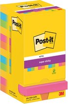 Post-It Super Sticky Notes Carnival, 90 vel, ft 76 x 76 mm, pak van 12 blokken