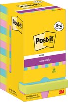 Post-It Super Sticky Notes Cosmic, 90 feuilles, pi 76 x 76 mm, 8 + 4 OFFERTES