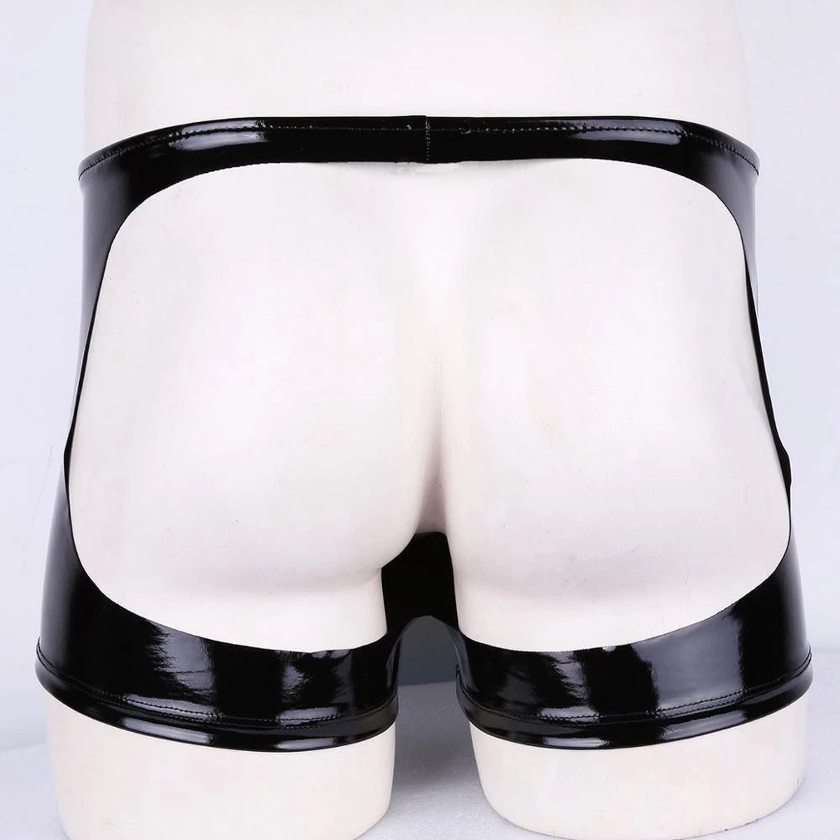 Lakleer-look Vergulde Onderbroek Voor Heren Triangel Onderbroek Sexy Billen Vrij Tanga Mannen Sexy Mini Micro Clubwear Jockstraps Wetlook Lingerie Prikkelend Ondergoed Voor Seks G String