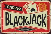 Wandbord Man Cave - Casino Blackjack Since 1937