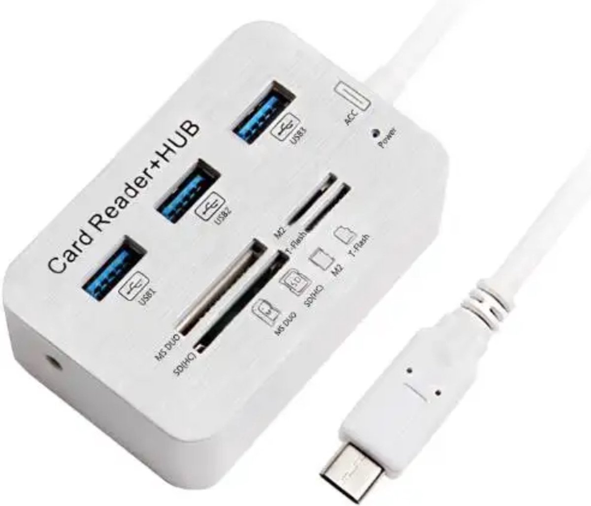 HUB3 ports USB 3.0 + lecteur de cartes SD/Micro SD/MS/M2 - Hub USB - Achat  & prix