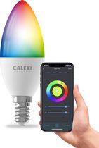 Calex Smart LED Lamp - Slimme Verlichting - E14 - Wifi Bulb - Dimbaar - RGB en Wit licht - 4.9W
