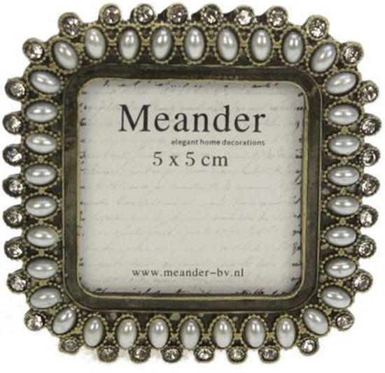 Meander - Fotolijst - VK - Strass en Parel - 5 x 5 cm