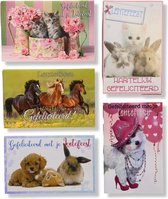 5 Cards & Crafts Cartes de vœux de Luxe Fête du printemps | 12x17cm | Cartes pliées avec enveloppes