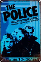 Signs-USA - Concert Sign - metaal - The Police - Washington 1980 - 30x40 cm