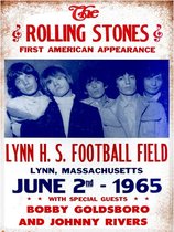 Signs-USA - Concert Sign - metaal - Rolling Stones - Massachusetts 1965 - 30x40 cm