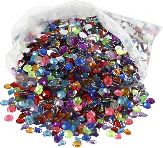 wrijving dynastie wetenschapper 6000x Gekleurde plak diamantjes - Glitter steentjes - Hobby/knutsel  materiaal | bol.com