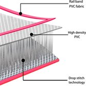 vidaXL - Gymnastiekmat - met - pomp - opblaasbaar - 800x100x20 - cm - PVC - roze