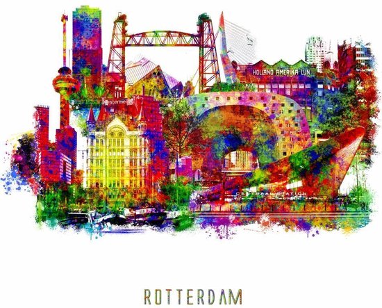 Rotterdam poster | collage | Pop art poster | 30x30