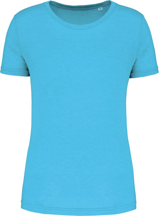 Damessport-T-shirt triblend met ronde hals 'Proact' Light Turquoise - M