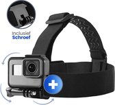Techvavo® Verstelbare Head Strap Hoofdband Mount voor GoPro en Action Camera - Handig en Veilig Accessoire voor het Vastleggen van Actiebeelden