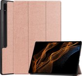 Fonu Smart Folio hoes Geschikt Voor Samsung Tab S8 Ultra / Tab S9 Ultra - Roségoud