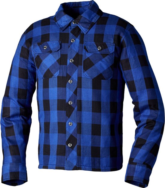 RST X Kevlar Lumberjack Ce Mens Textile Shirt Blue Check 48 - Maat ...