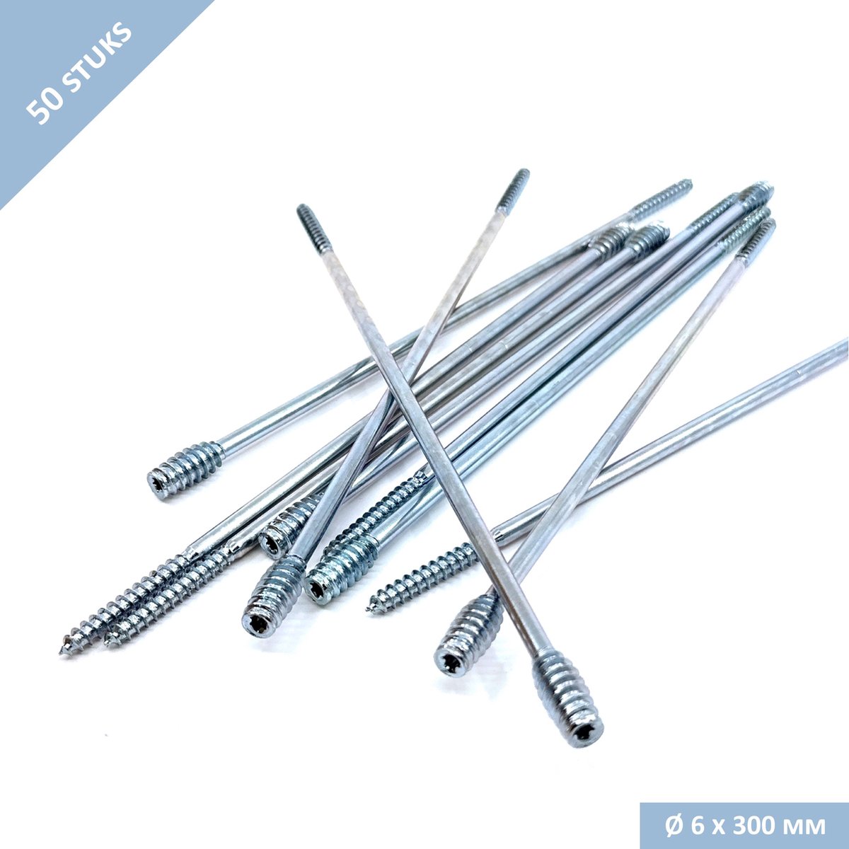 UFAST afstandschroef - Ø 6 x 250 mm - Verzonken kop - Torx - Verzinkt - 50 stuks