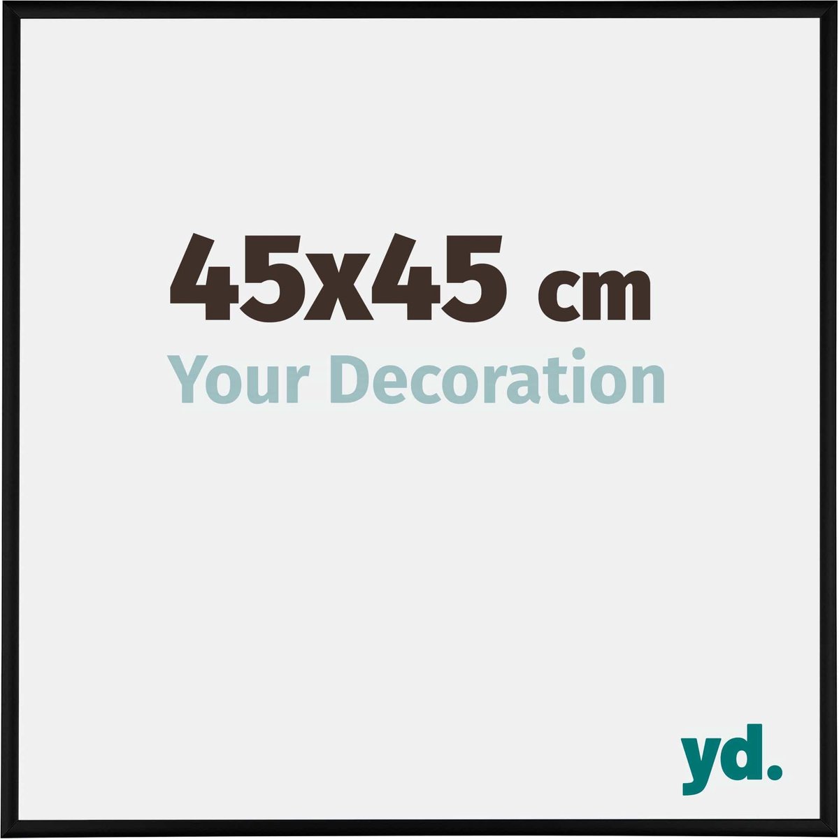 yd. Your Decoration - Fotolijst 45x45 cm - Aluminium - Zwart Mat - Kent