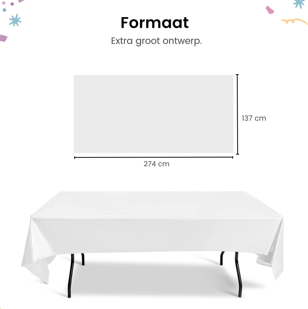 rngwaper Tafelkleed Wegwerp 20 stuks, waterdichte tafelafdekking met PE-folie, wegwerp tafelovertrek van vliesstoffen, wit tafelkleed voor bruiloft, feest, verjaardag (140 x 200 cm