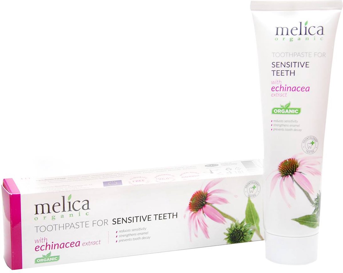 Goedkoopste MELICA ORGANIC Biologisch 97 Natuurlijke BIO TANDPASTA met ECHINACEA EXTRACT, XYLITOL en KALIDENT-CALCIUM voor GEVOELIGE Tanden zonder Fluoride, SLS, SLES, parabenen, antiseptica 100g