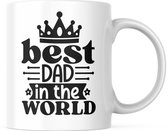 Vaderdag Mok met tekst: Best dad in the world | Voor Papa | Vaderdag Cadeau | Grappige mok | Koffiemok | Koffiebeker | Theemok | Theebeker