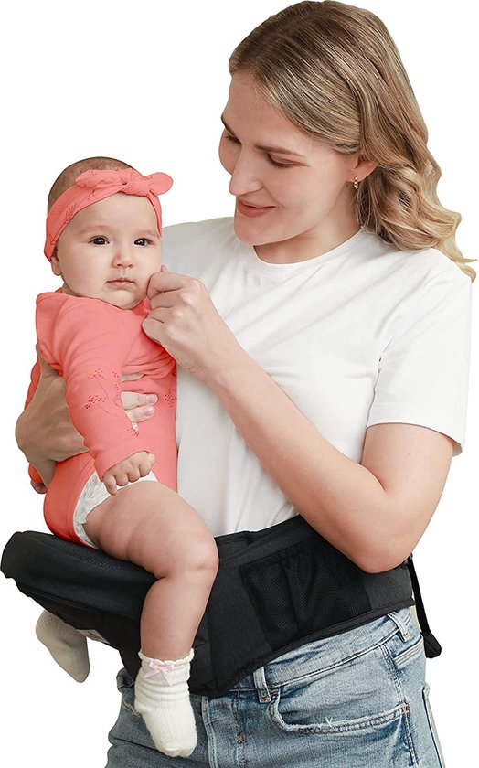 Babymust Porte-bébé avec siège de hanche, ceinture de hanche